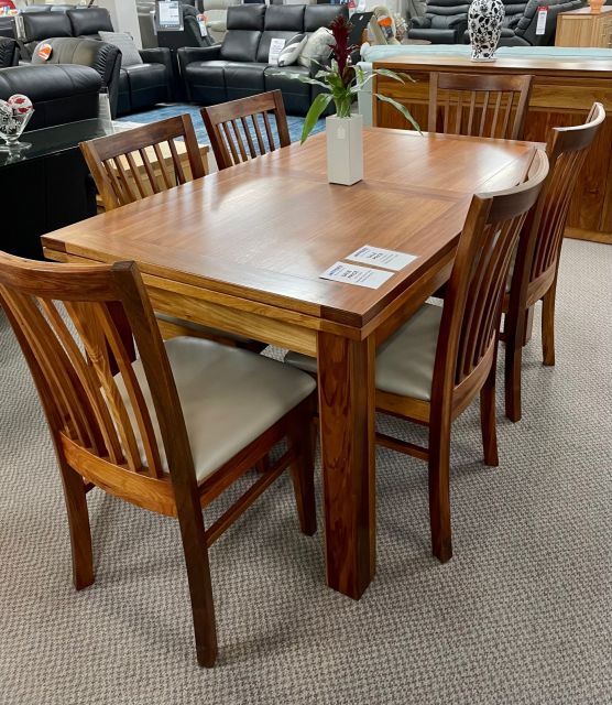 second hand wooden table and chairs